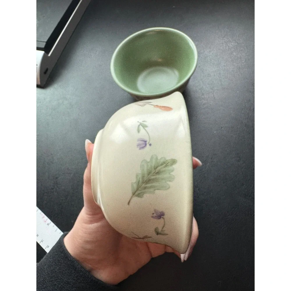 90s Vintage Pfaltzgraff Naturewood dessert bowl set of 2 Cottagecore Garden Boho